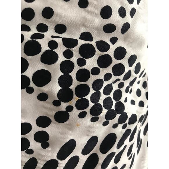 Abe Schrader 1960s short sleeved MOD black and white V-neck calf length dress - Picture 5 of 9